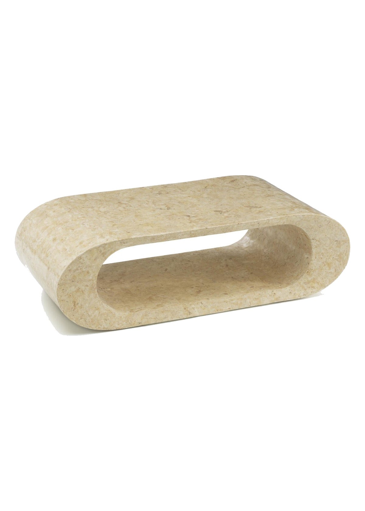 Coffee Table Sandu Fossil Stone Domestica – Front View on White