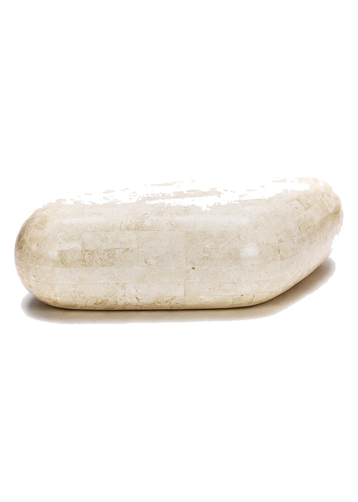 Coffee Table Sasso Medium Fossil Stone Domestica – Front View on White