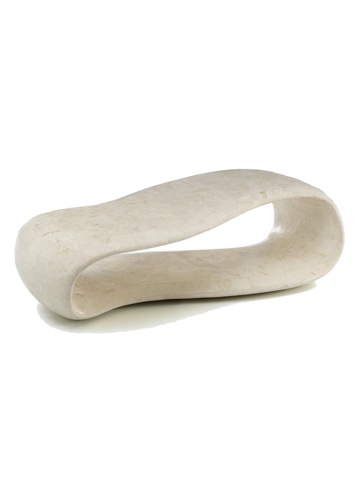 Coffee Table Scarf Fossil Stone Domestica – Front View on White