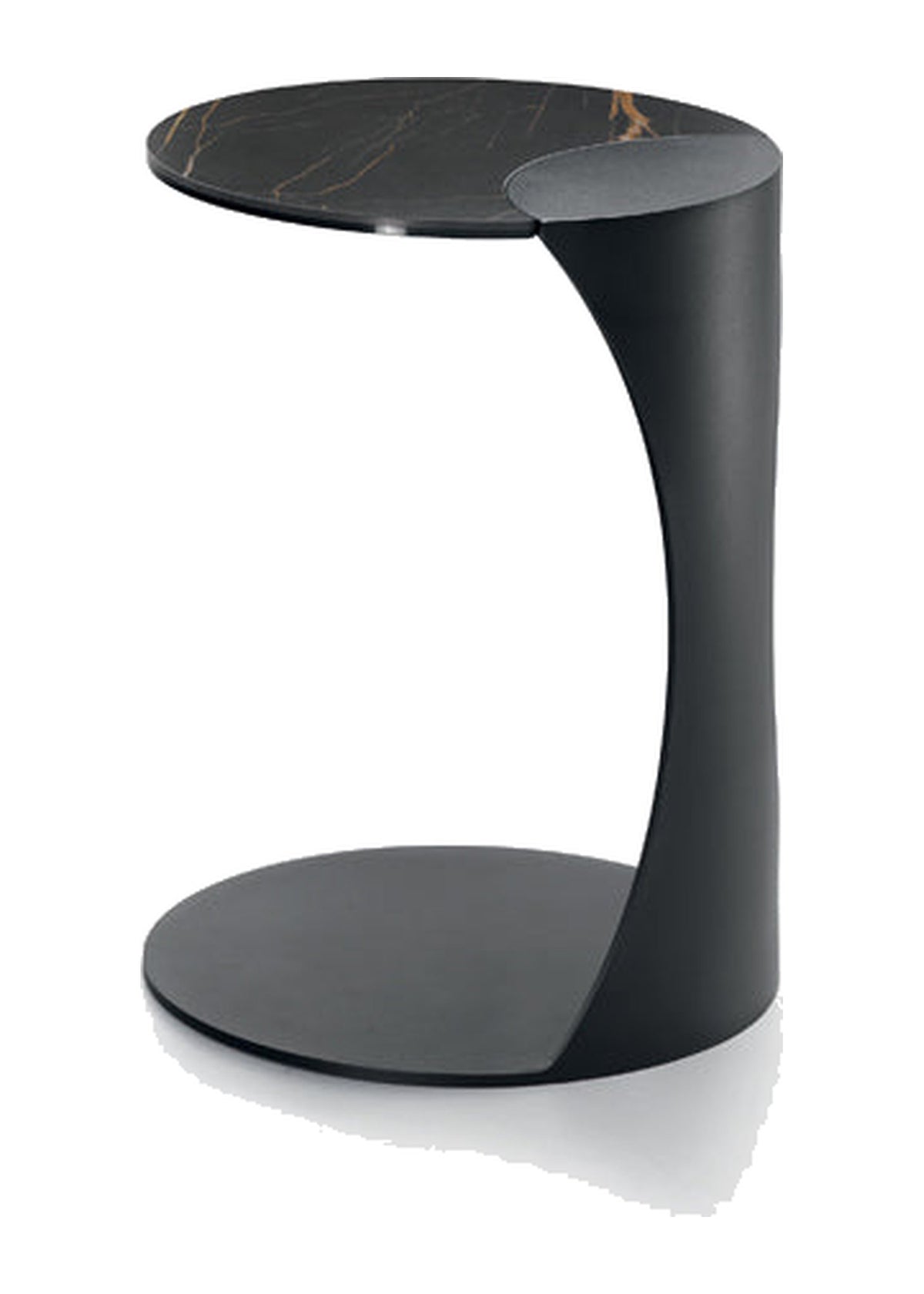 Side Table Tee Ø40 cm Ceramic Domestica – Front View on White