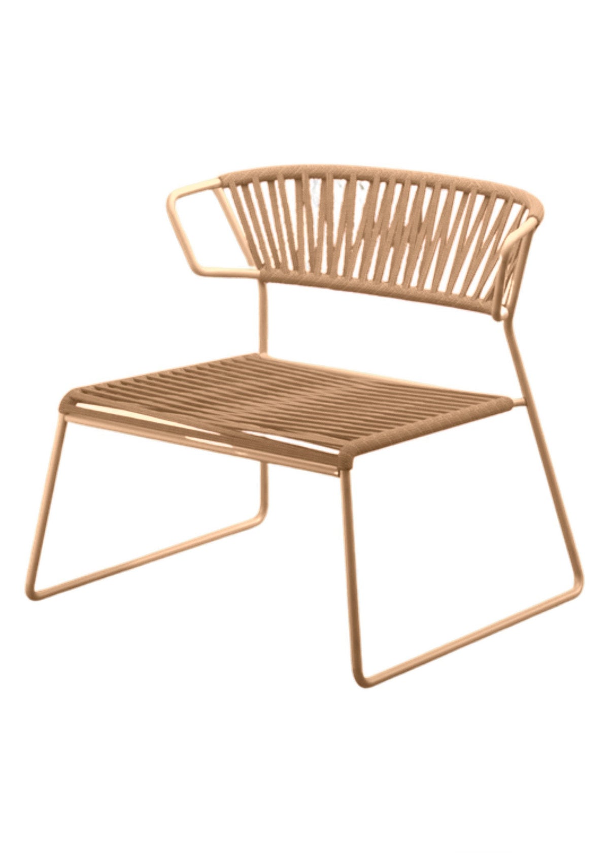 Lounge Chair Acquamarina Biscuit Domestica – Front View on White