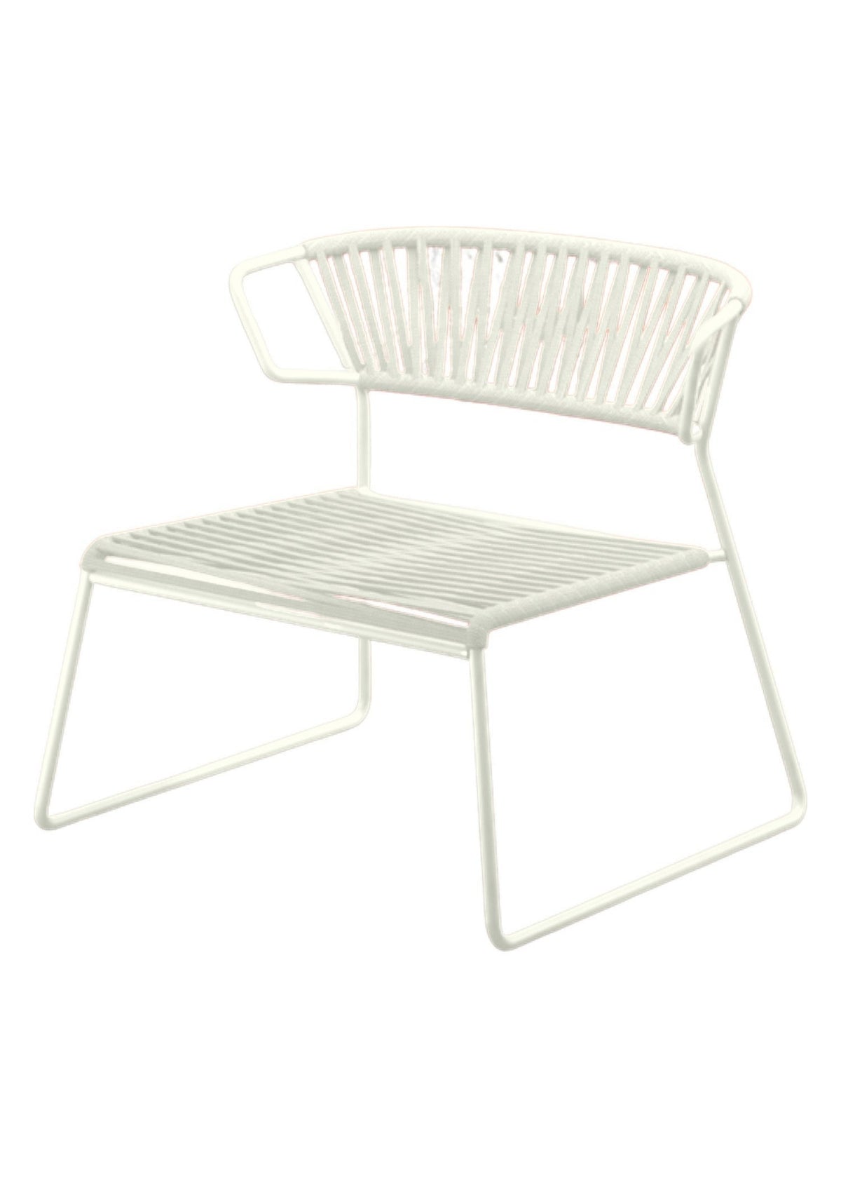 Lounge Chair Acquamarina Linen Domestica – Front View on White