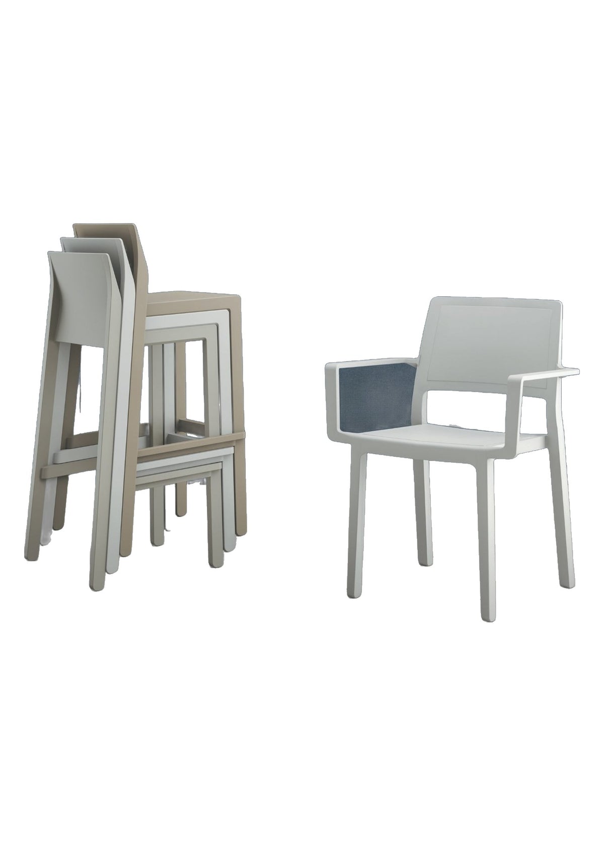 Bar Stool Leterrazze Domestica – Front View on White