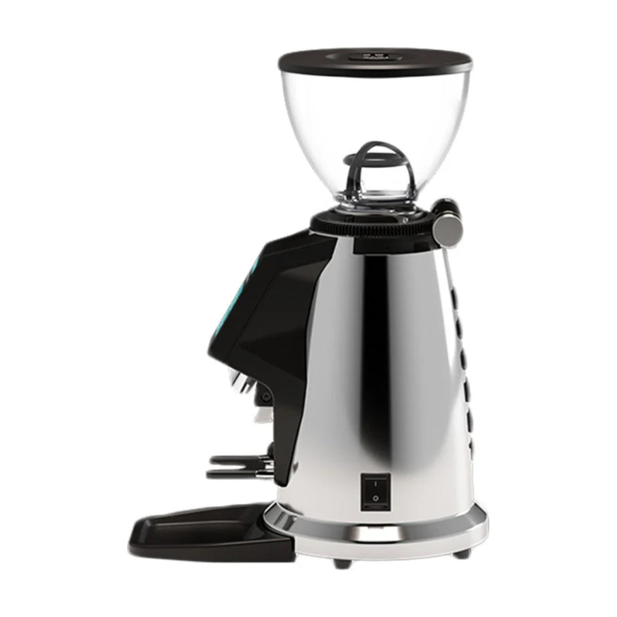 Coffee Grinder Spluga Rocket Espresso Domestica – Chrome, Side View on White