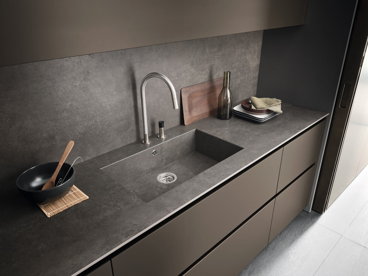 Pedini Moka sink and worktop detail