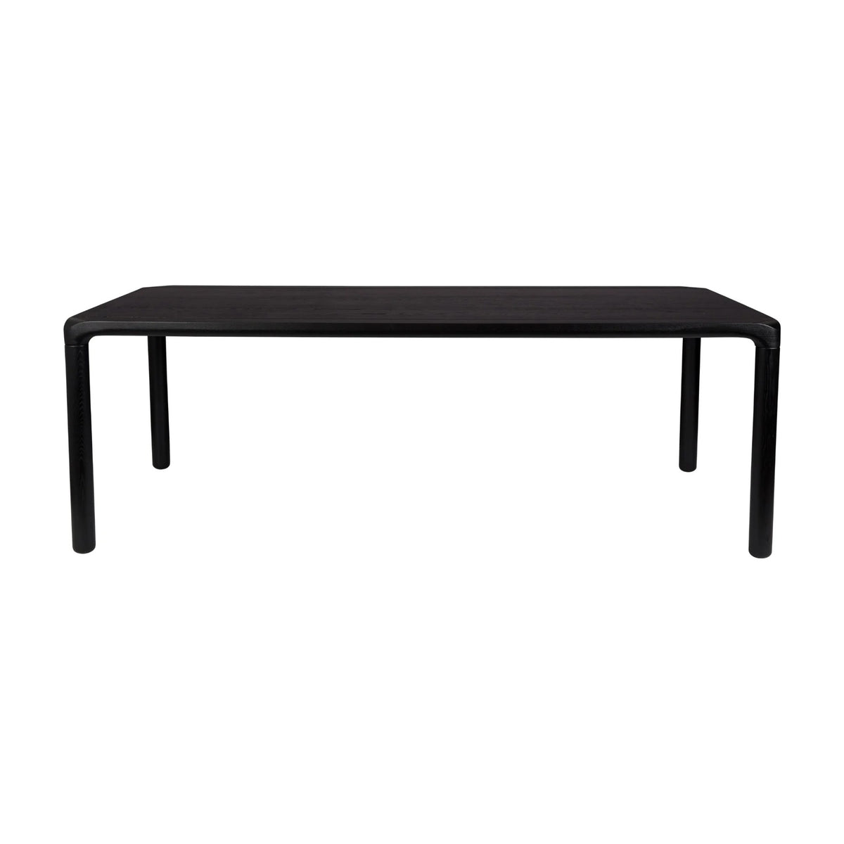 Dining Table Storm 220x90 Black Domestica – Front View on White