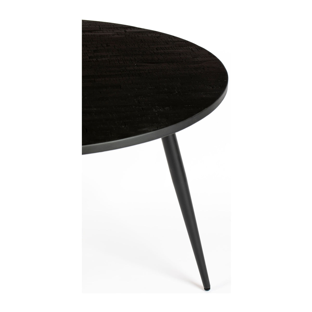 Dining Table Mo 110 Black Domestica – Tabletop and Tapered Leg Close-up