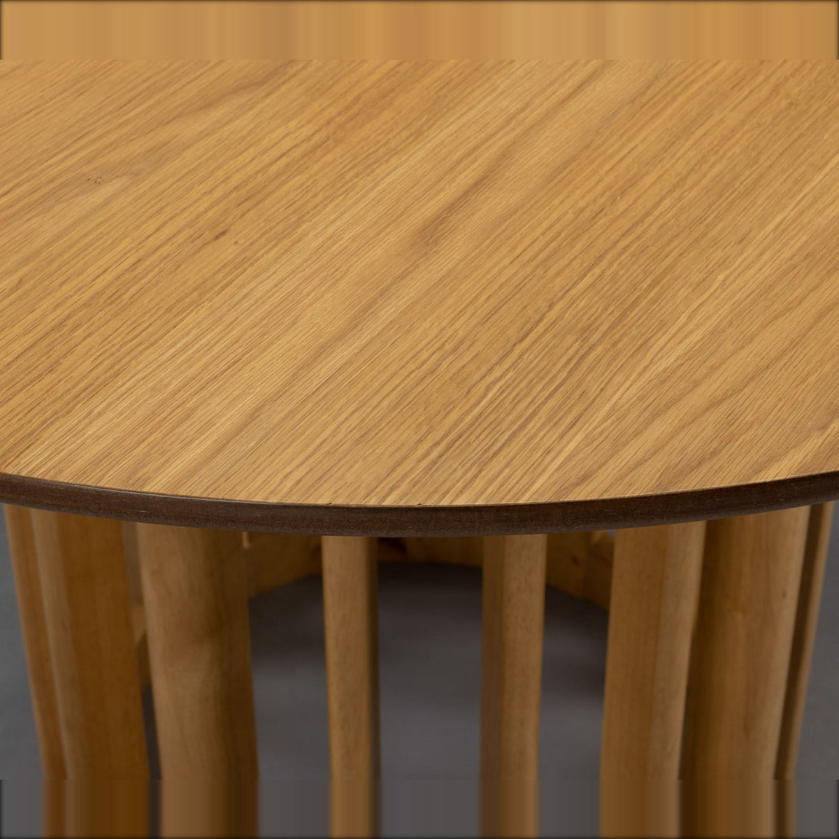 Dining Table Barlet 120 Oak Domestica – Tabletop Edge and Slatted Base Detail