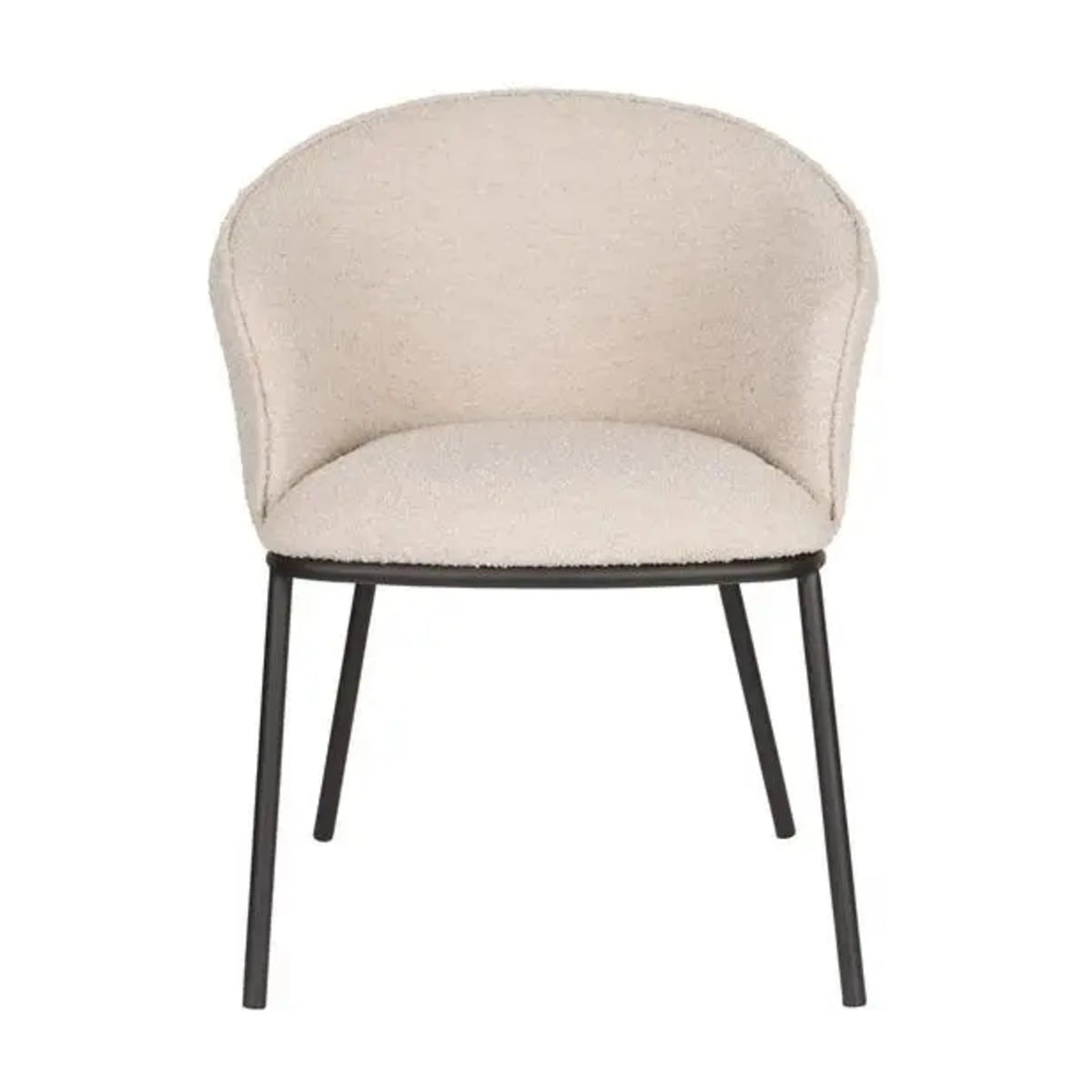 Dining Chair Jezper Beige Domestica – Front View on White
