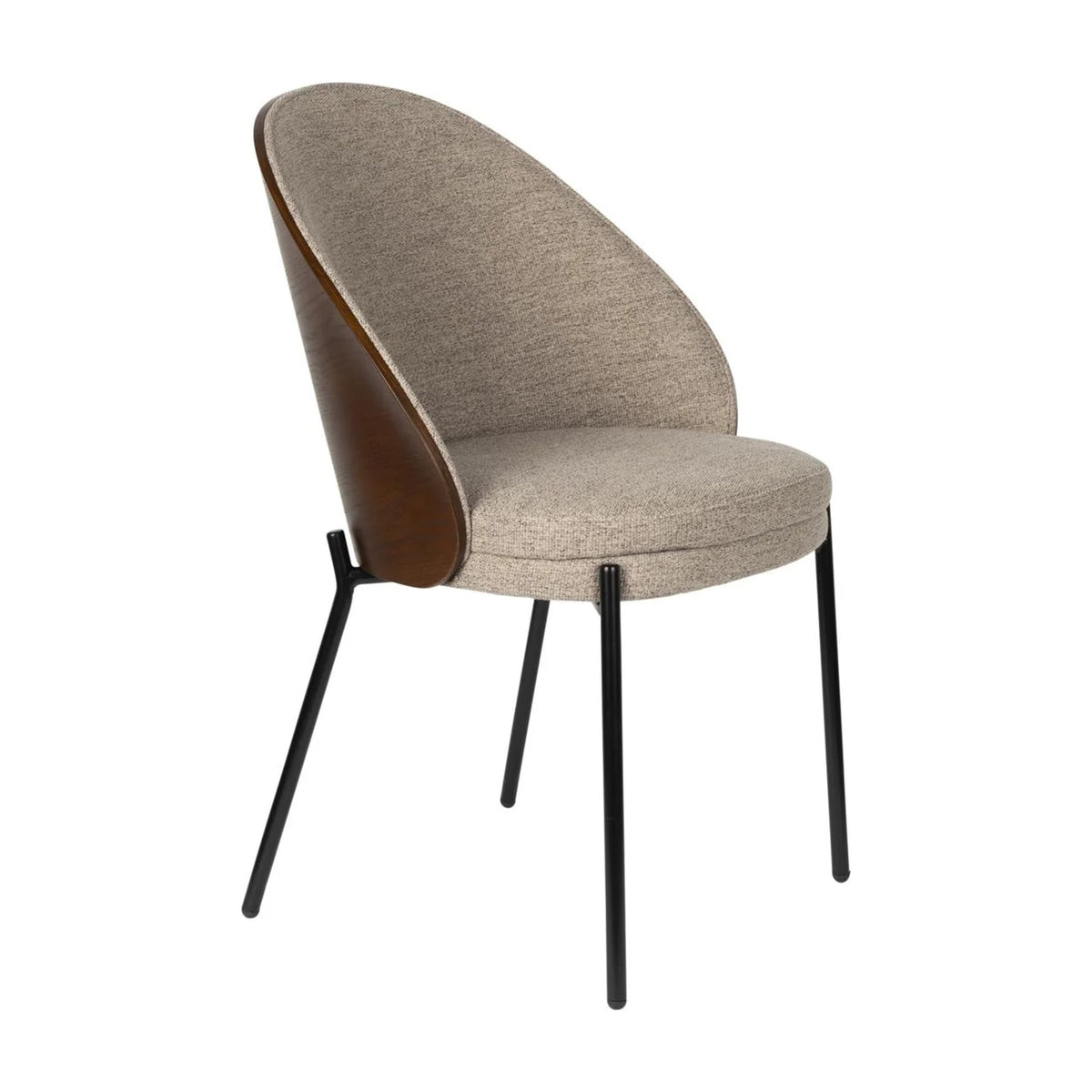 Dining Chair Rodin Beige Domestica – Three Quarter View on White