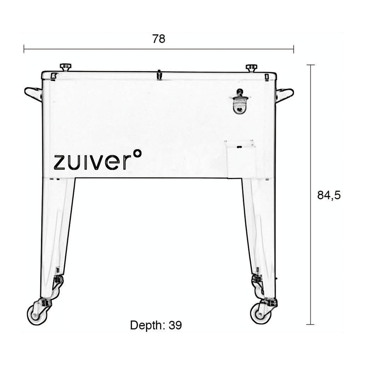 Cooler Be Cool Black Domestica – Dimensions Drawing