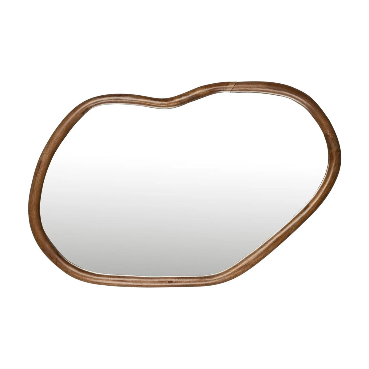Mirror Ashley Walnut Domestica – Hung Horizontally, Front View on White