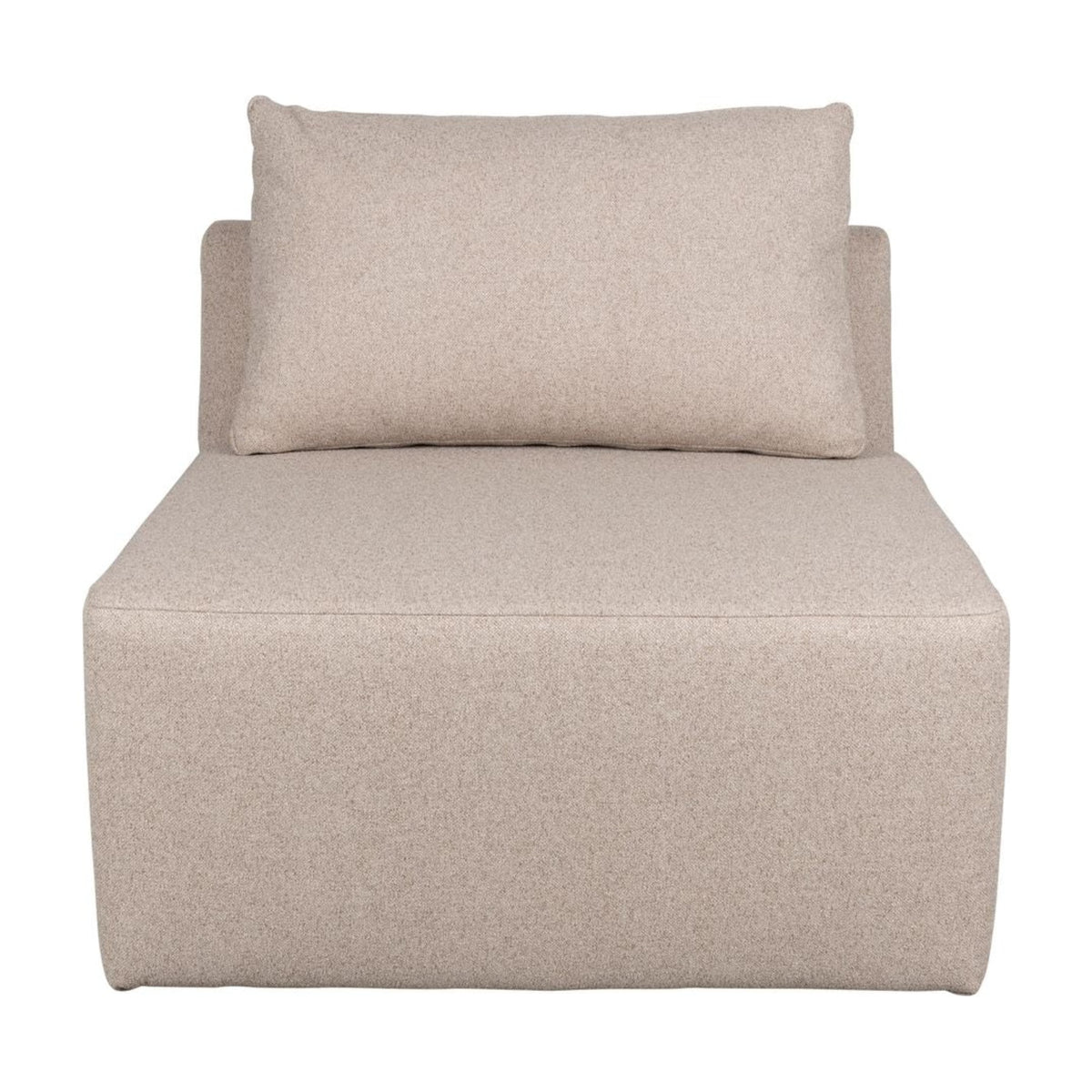 Sofa Element Prosper 1-Seater Cappuccino Domestica – Front View on White
