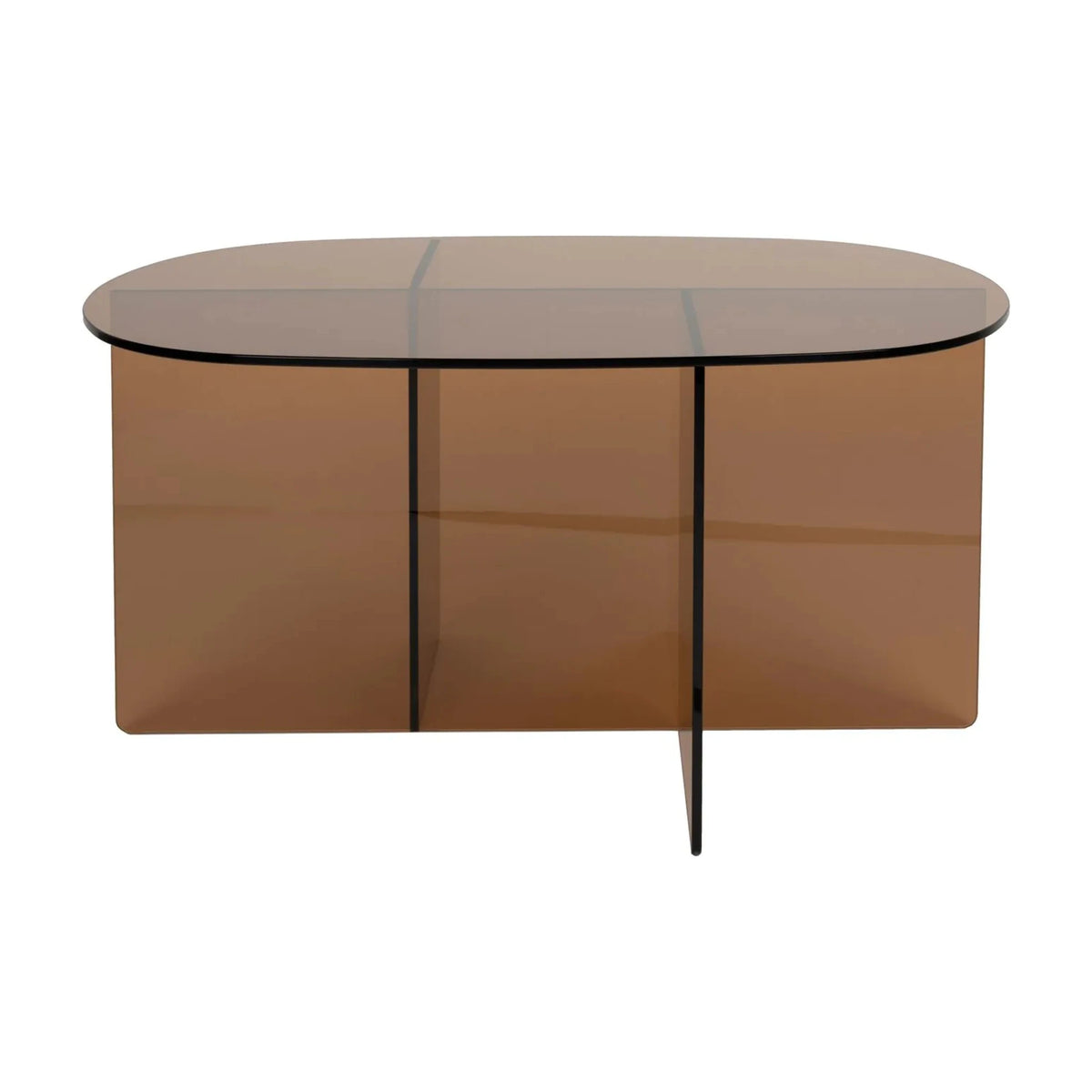 Coffee Table Linea Brown Domestica – Front View on White