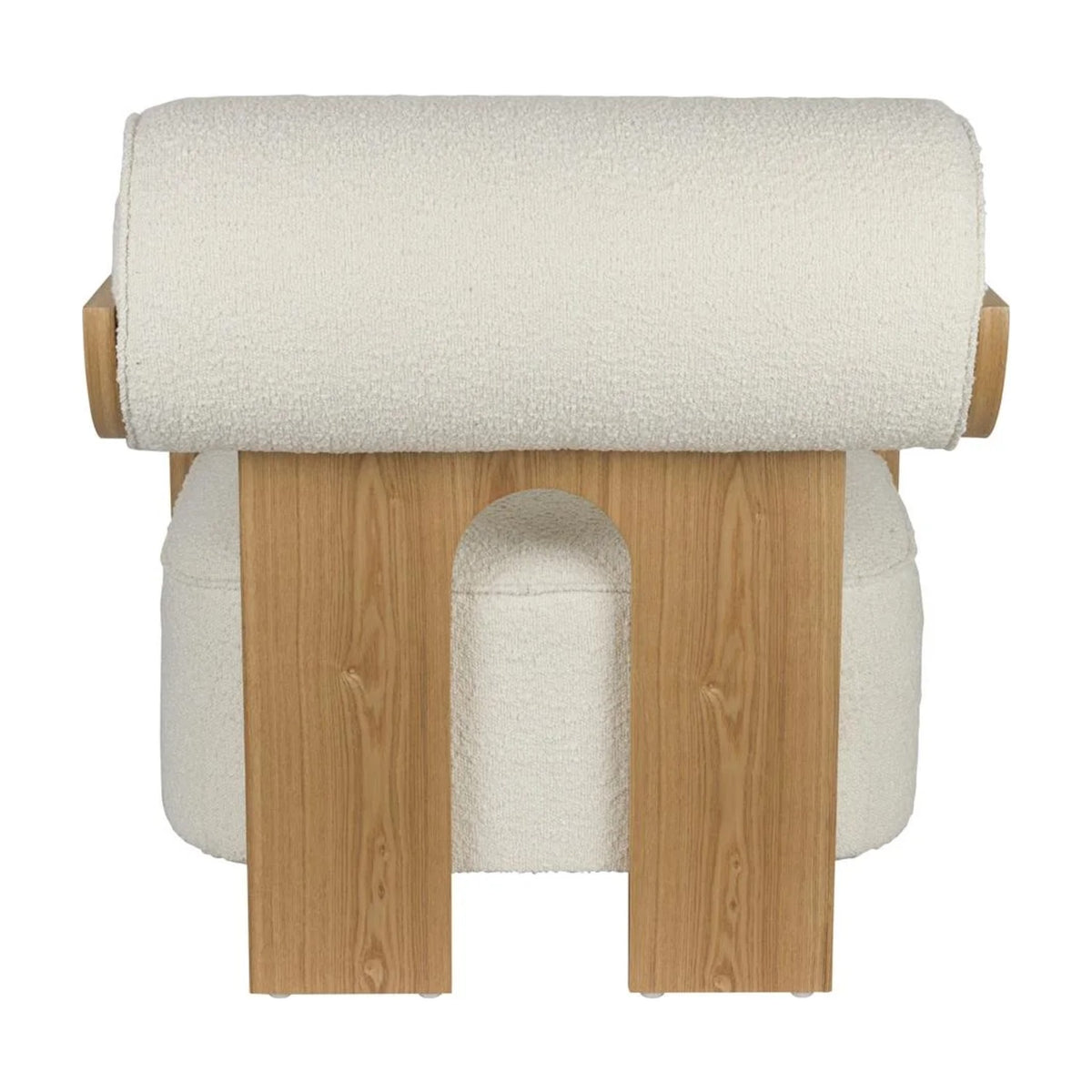 Lounge Chair Oolong Beige Domestica – Back View on White