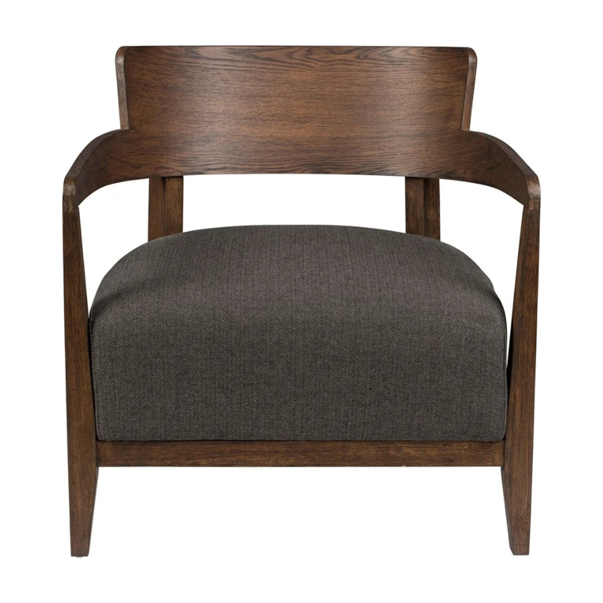 Lounge Chair Duran Grey Domestica – Front View on White