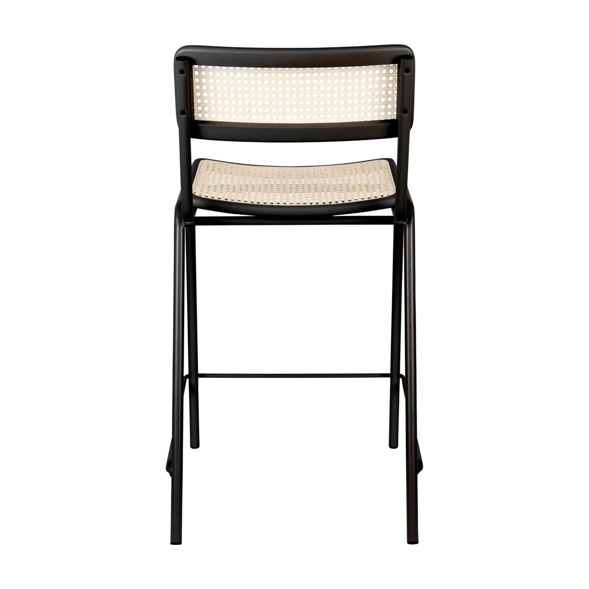 Counter Stool Jort 66.5 cm Natural Black Domestica – Back View