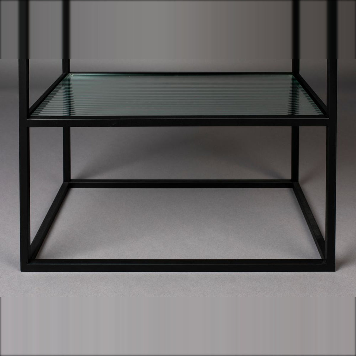 Cabinet Boli Small Black Domestica – Glass Shelf and Frame Close-up