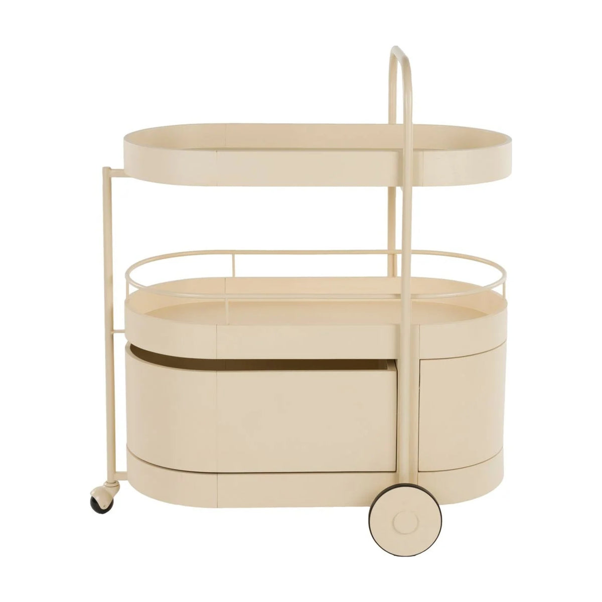 Trolley Wim Beige Domestica – Front View on White