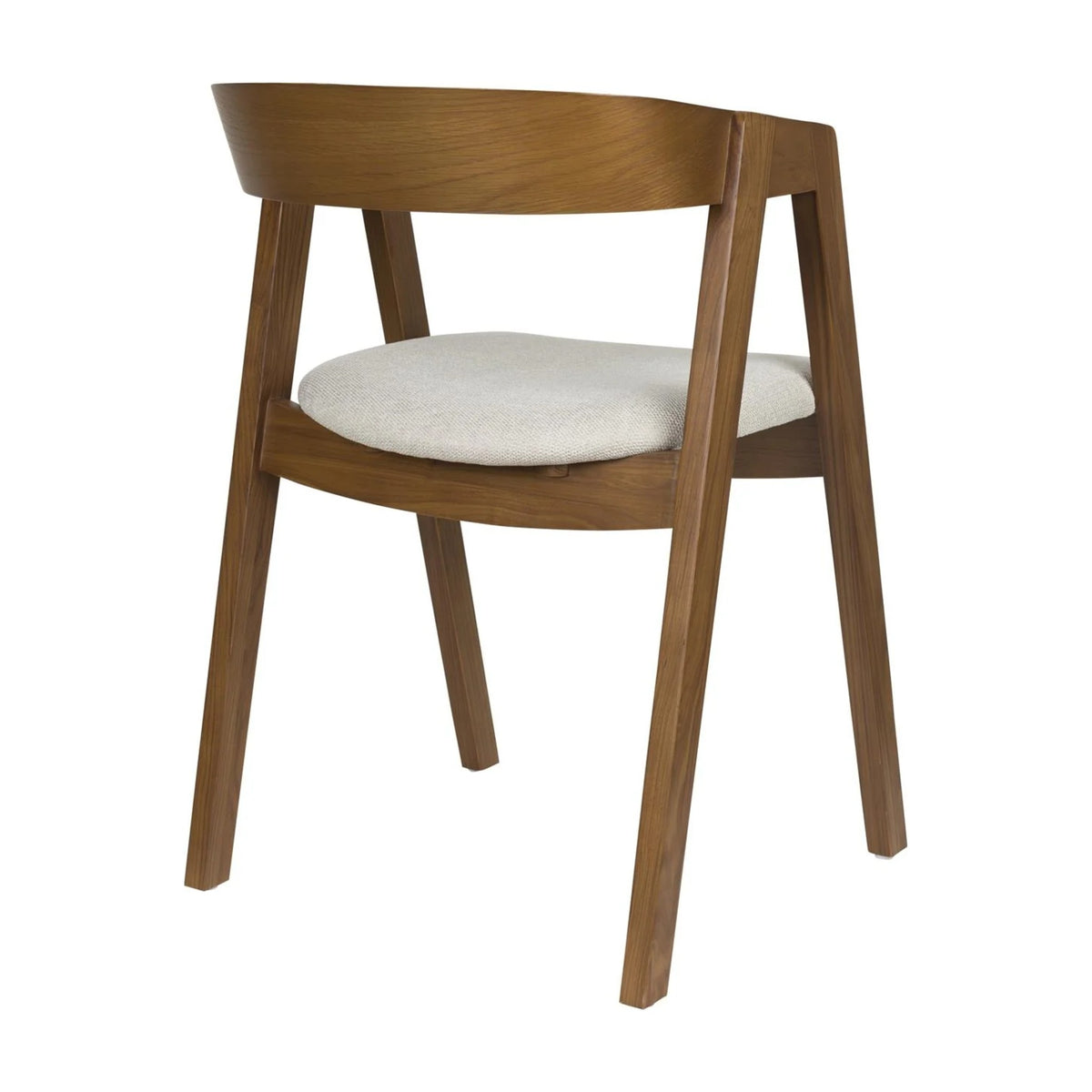 Dining Chair Mads Walnut Domestica – Back Three Quarter View on White