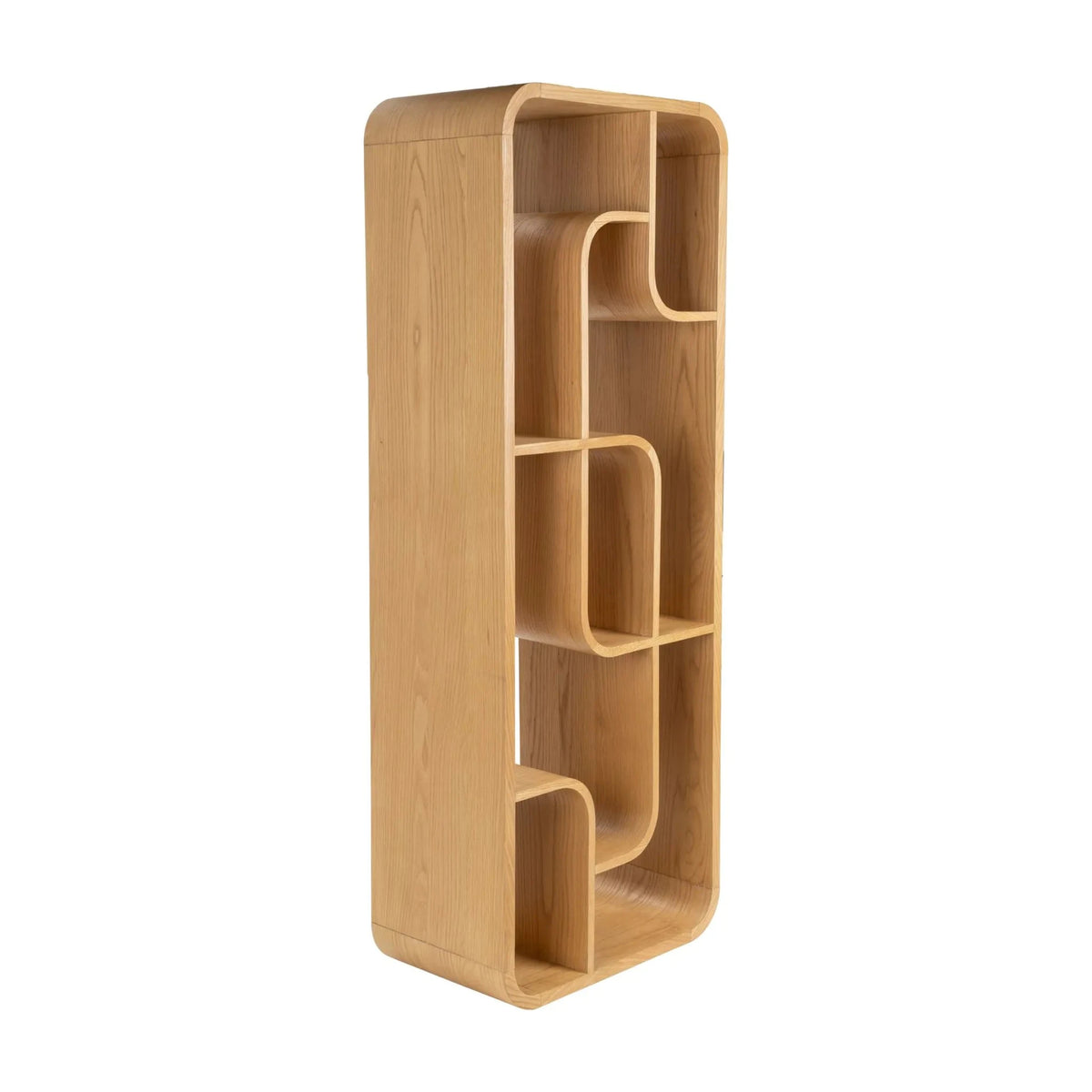 Cabinet Seven Natural Oak Domestica – Three Quarter View on White, Standing Upright