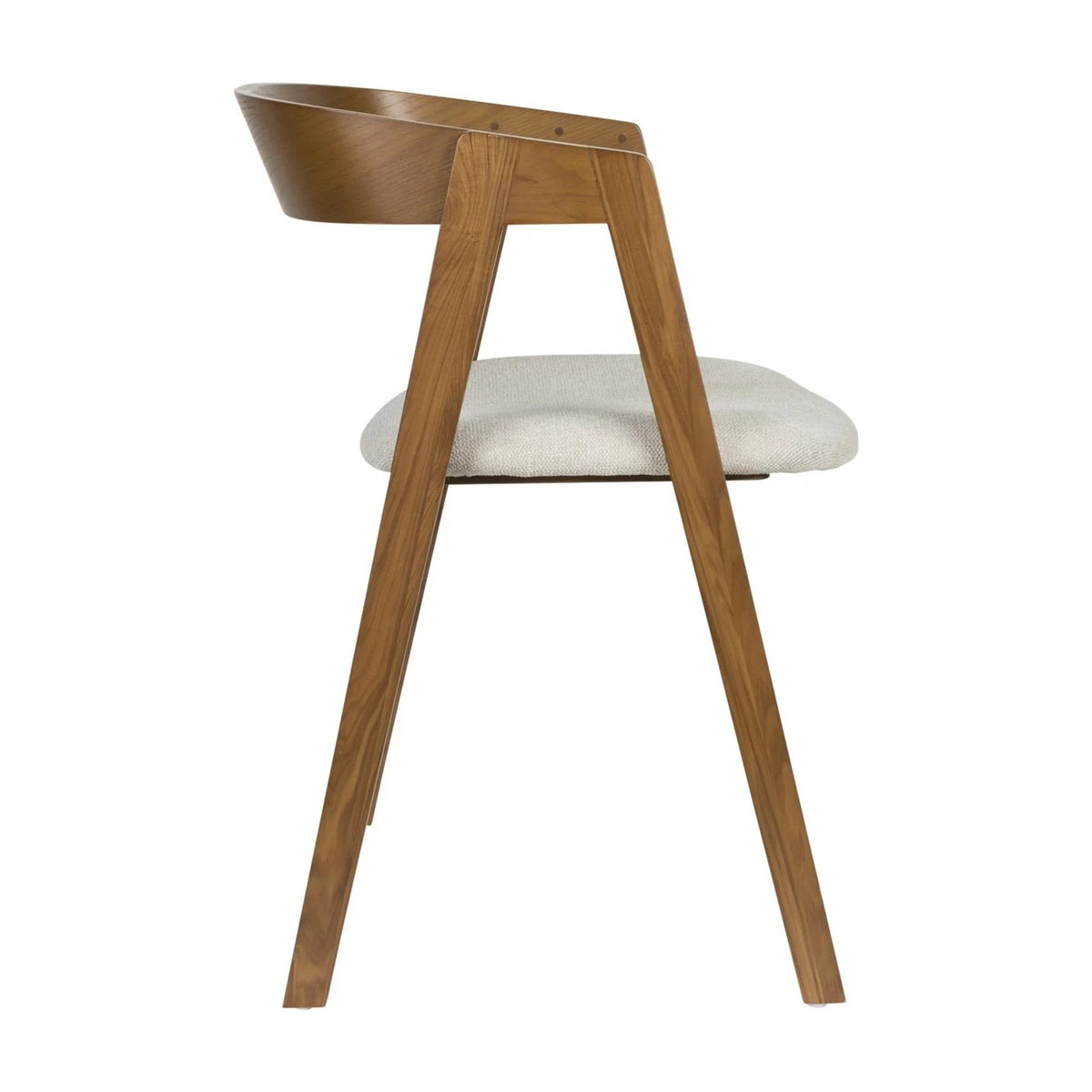 Dining Chair Mads Walnut Domestica – Side View on White