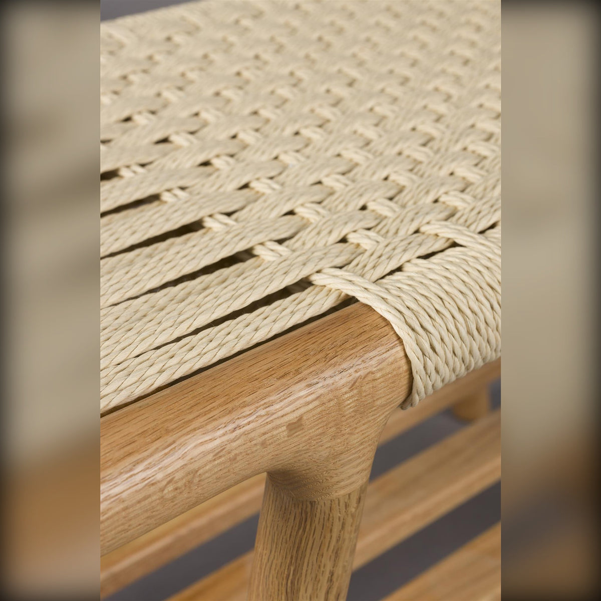 Stool Kintaro Natural Domestica – Woven Seat Close-up