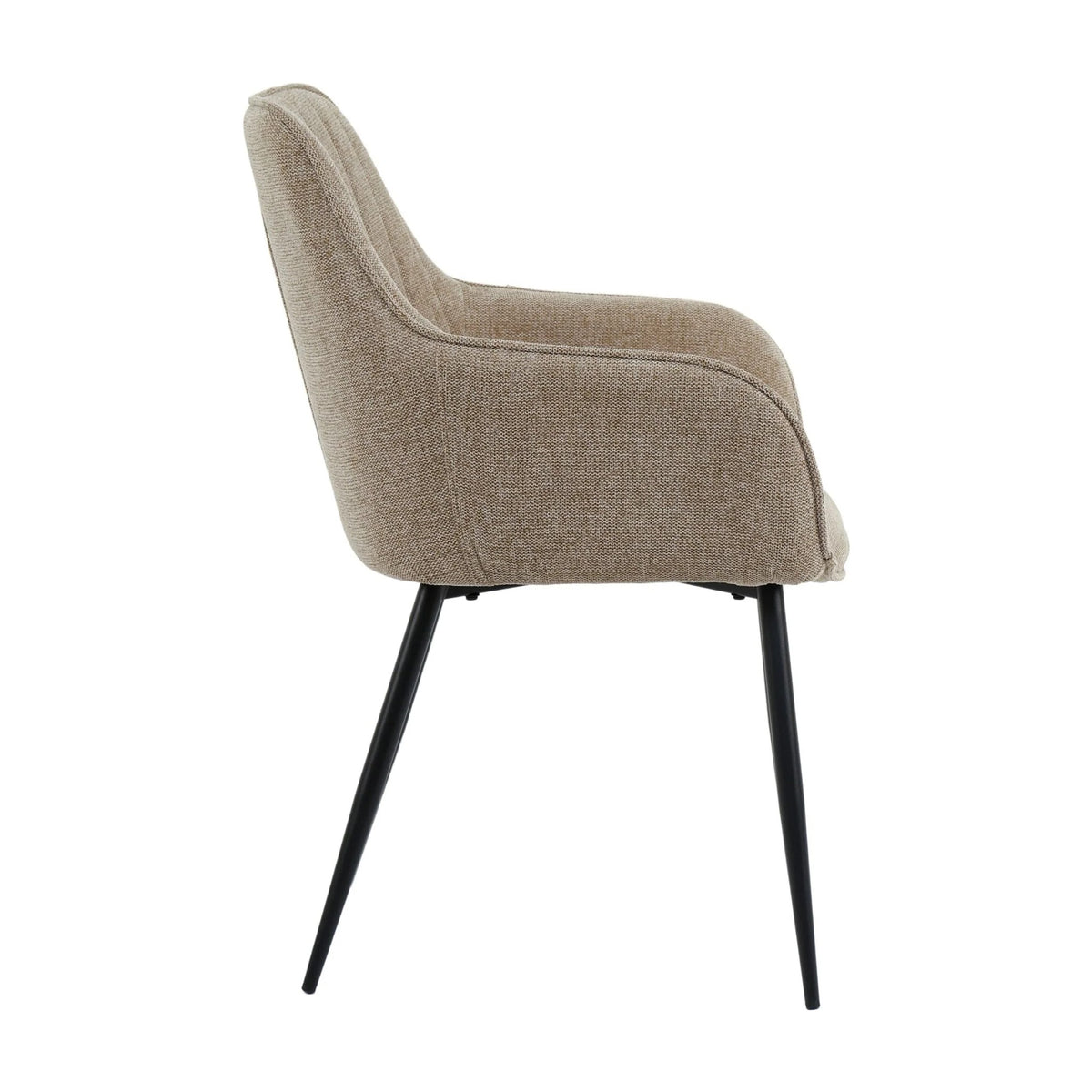 Dining Chair Maud Taupe Domestica – Side View on White
