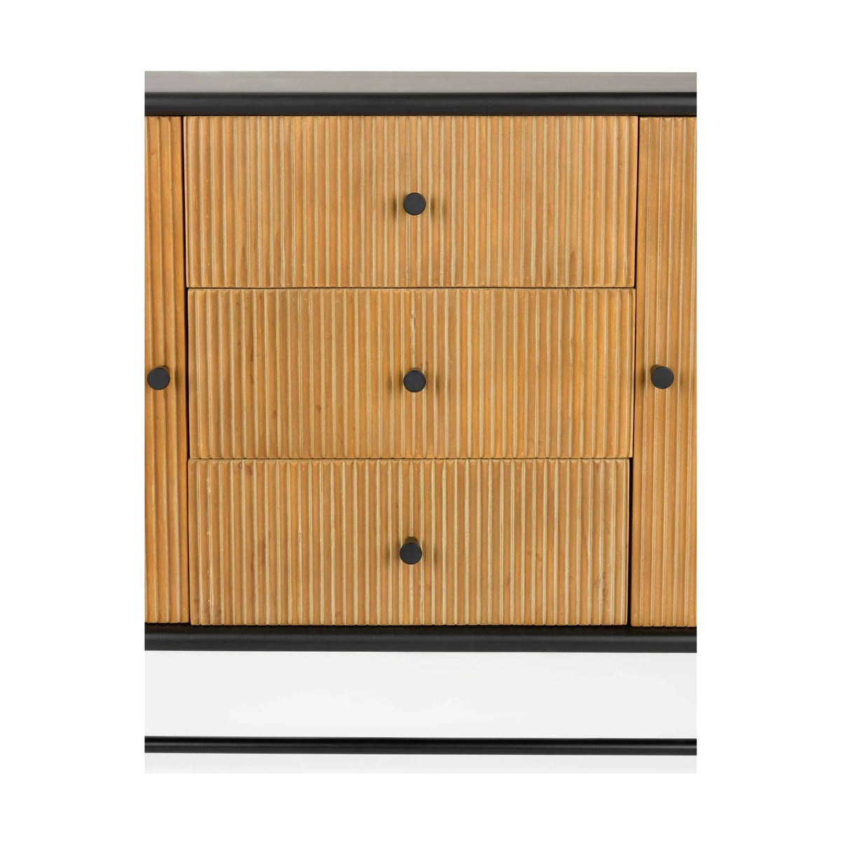 Sideboard Coztilla – Natural Pine Black – Drawer Fronts Close-up