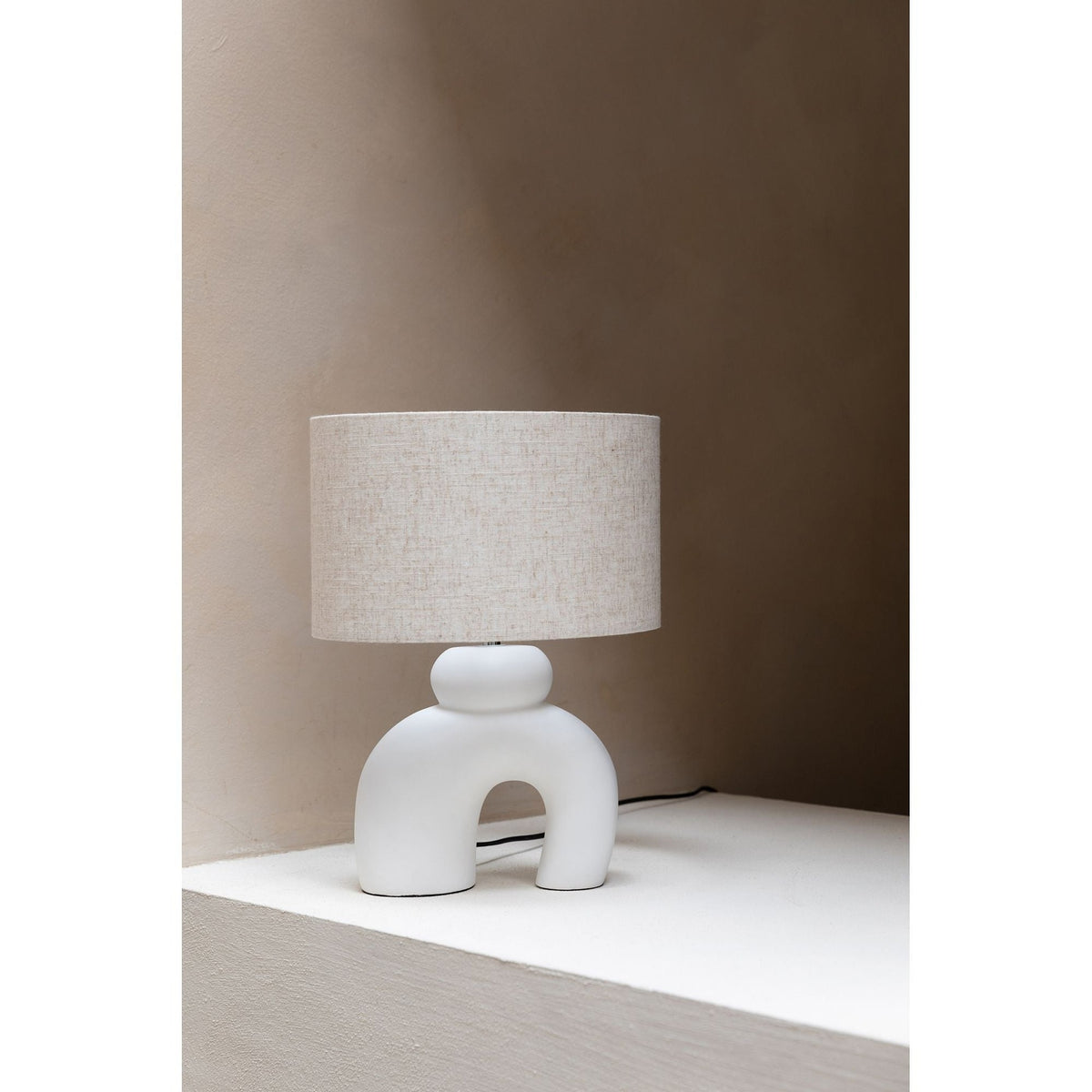 Table Lamp Bibi White Domestica – Lifestyle – On a White Plinth