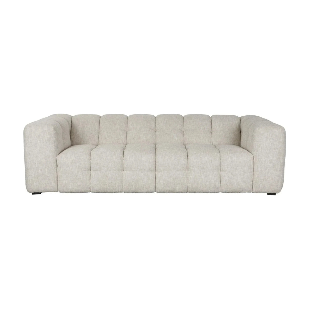 Sofa Trenta 3-Seater White Boucle Domestica – Front View on White