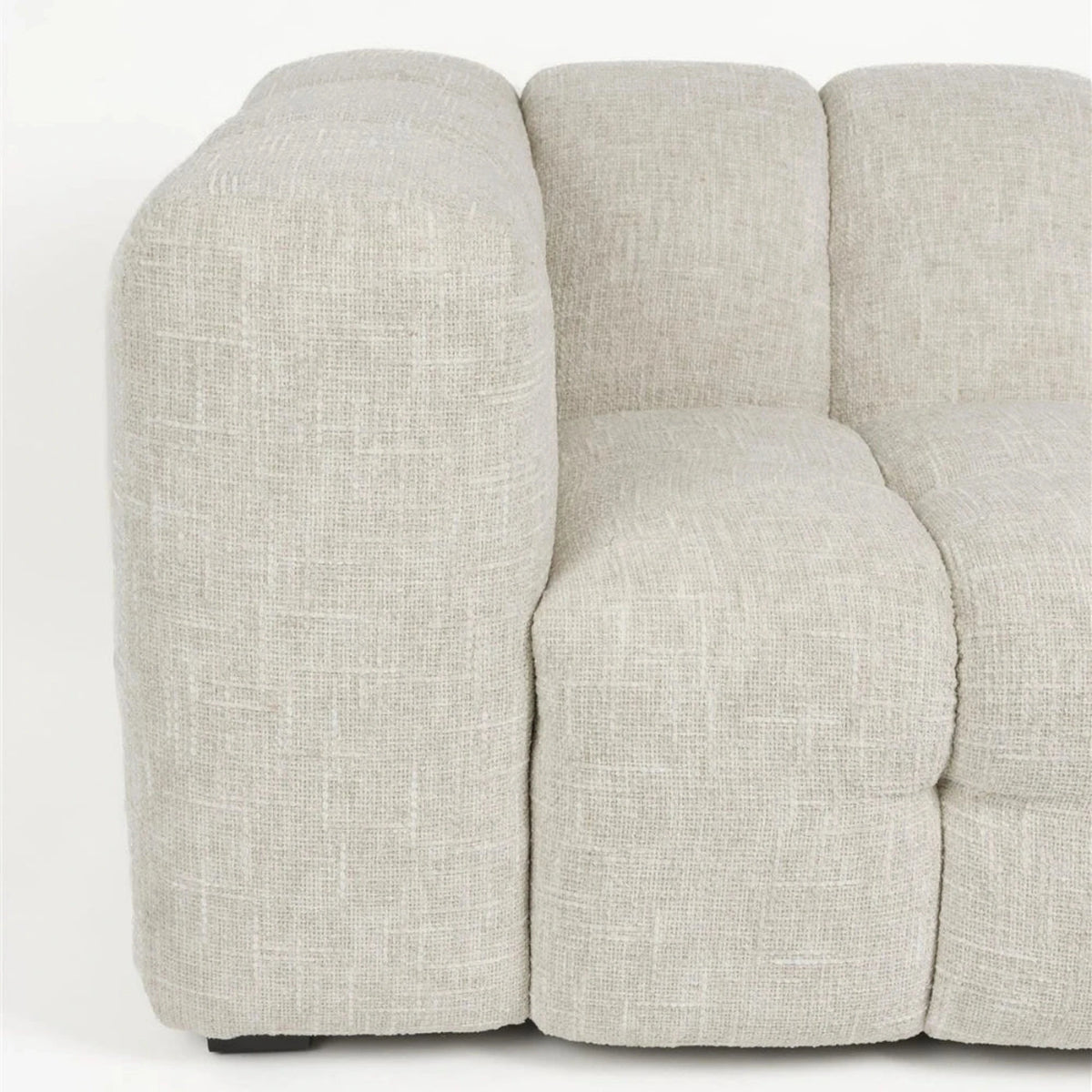 Sofa Trenta 3-Seater White Boucle Domestica – Armrest Close-up