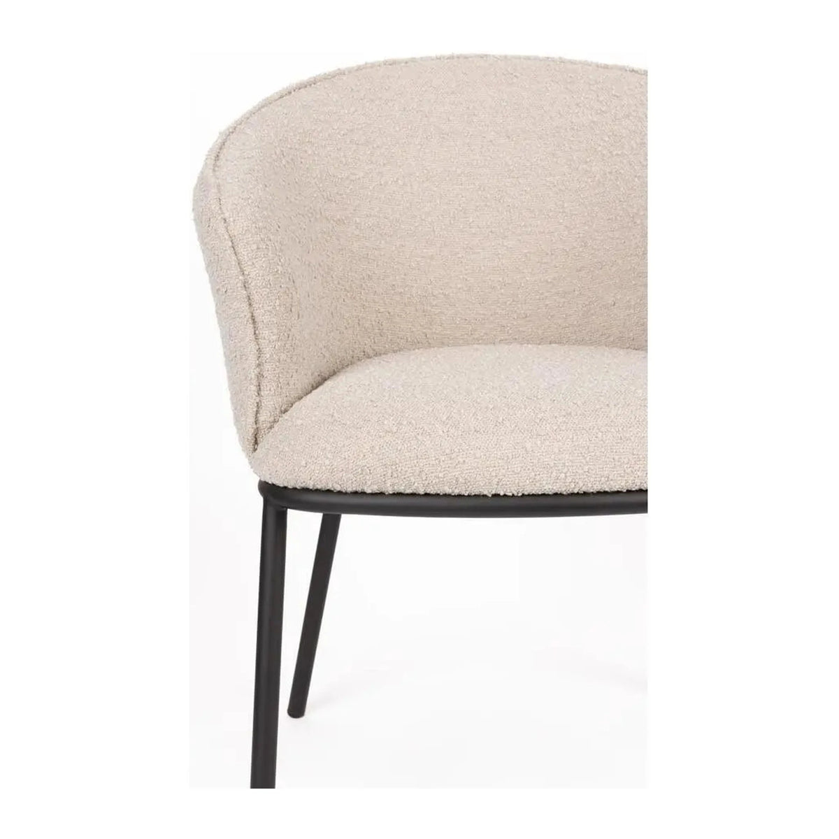Dining Chair Jezper Beige Domestica – Backrest and Seat Front Close-up