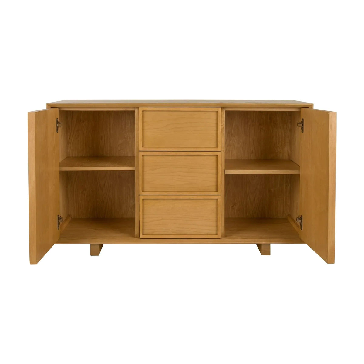 Sideboard Raster High Domestica – Front View on White, Doors Open