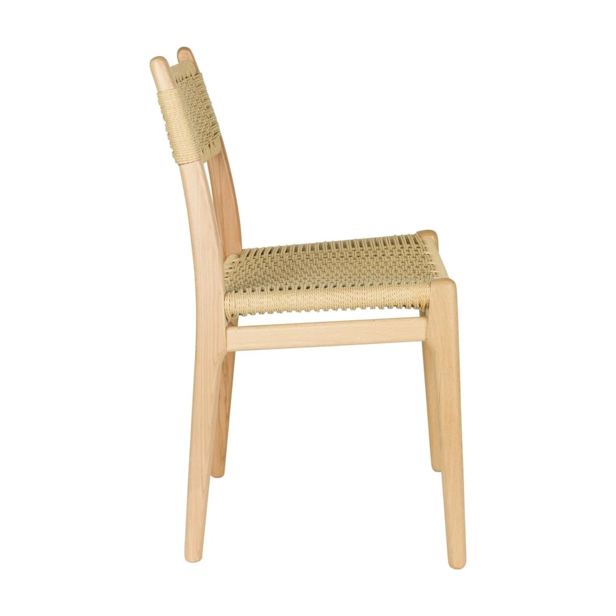 Dining Chair Cecile Natural Domestica – Side View on White