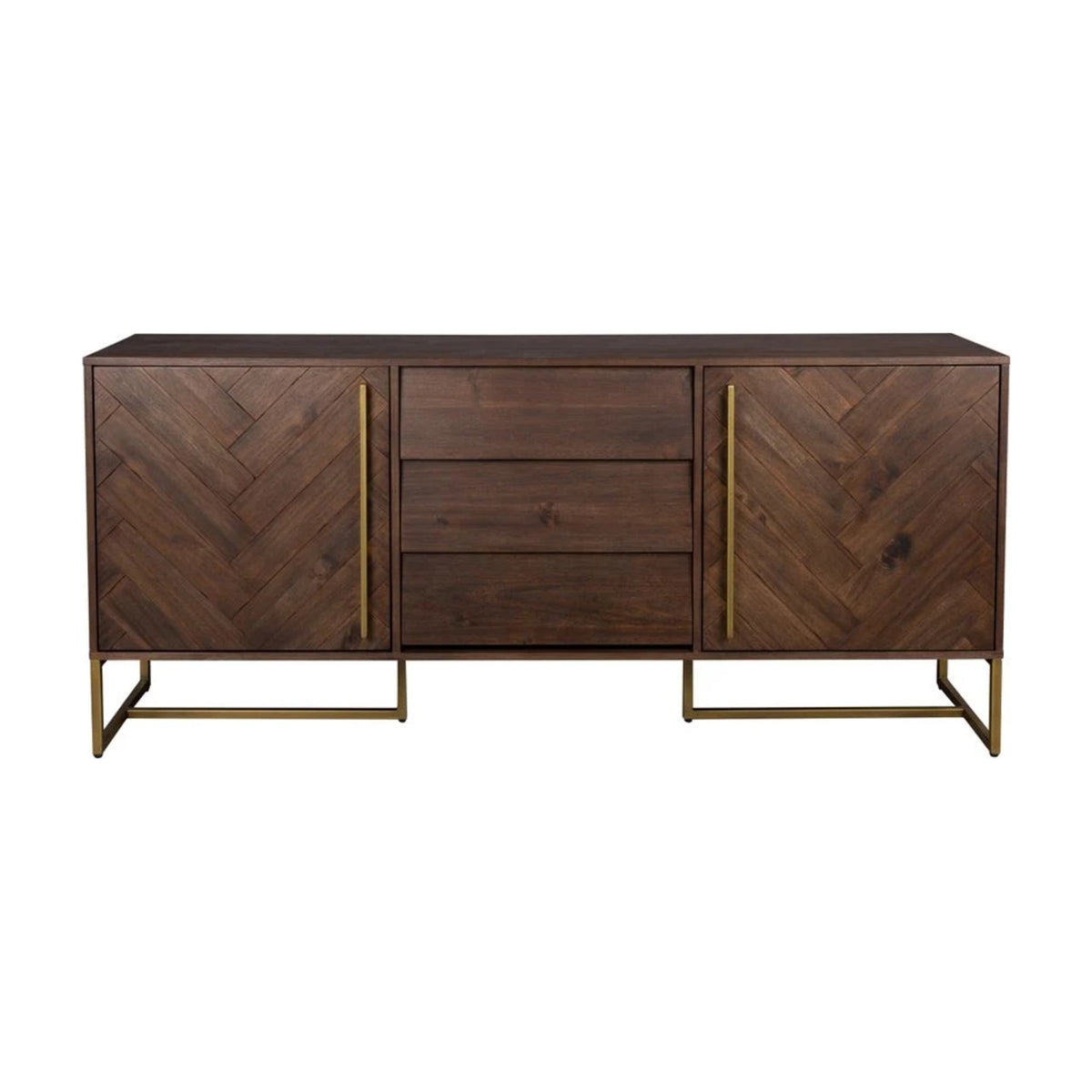 Sideboard Class High Golden Brown Domestica – Front View on White