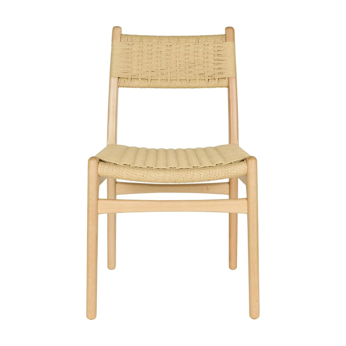 Dining Chair Cecile Natural Domestica – Front View on White