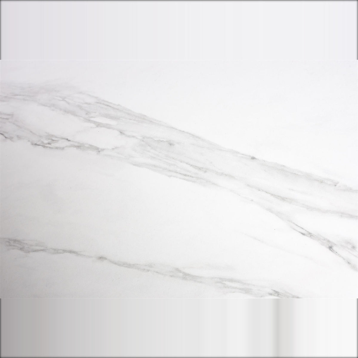 Dining Table Almira Oval Walnut Domestica – Marble-Look Tabletop Surface Close-up