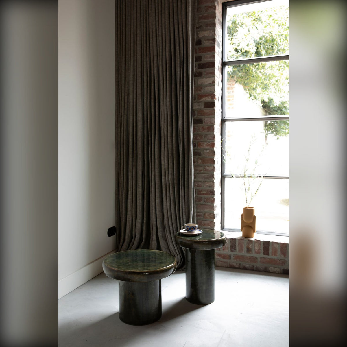 Side Table Mush S Domestica – Lifestyle – By a Window with Curtains