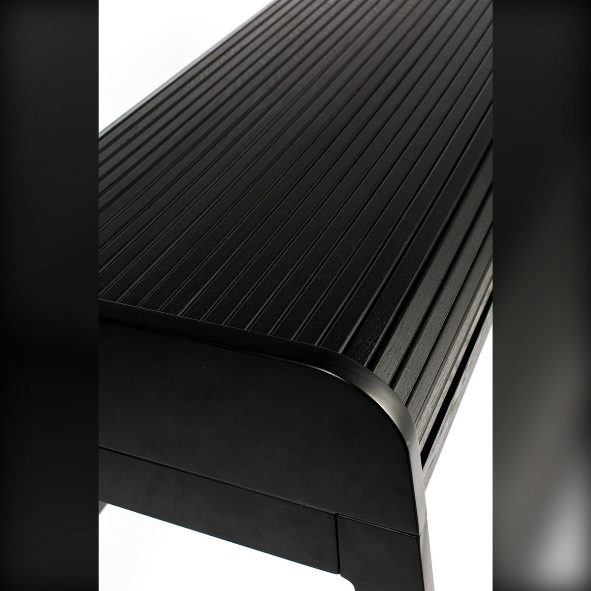 Desk Table Barbier Black Domestica – Tambour Cover Detail