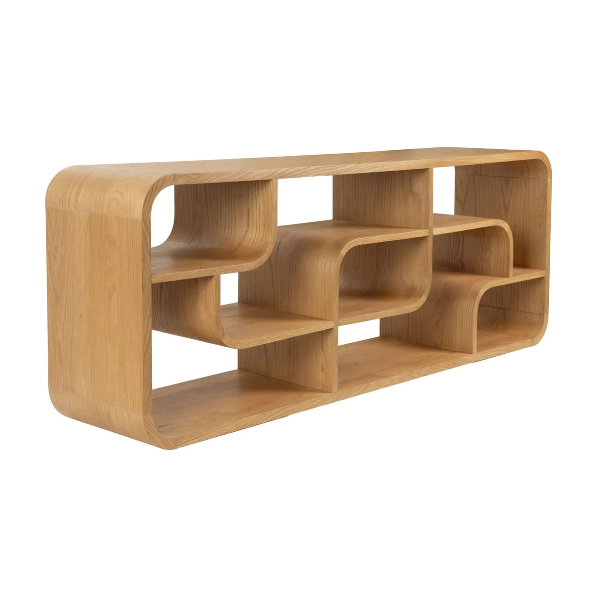 Cabinet Seven Natural Oak Domestica – Three Quarter View on White, Placed Horizontally