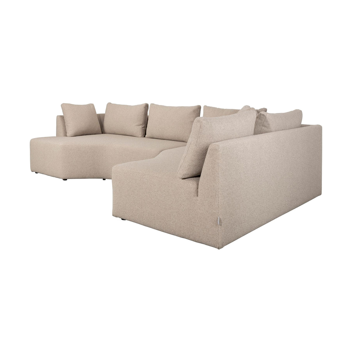 Sofa Prosper Right Cappuccino Domestica – Side Three Quarter View on White