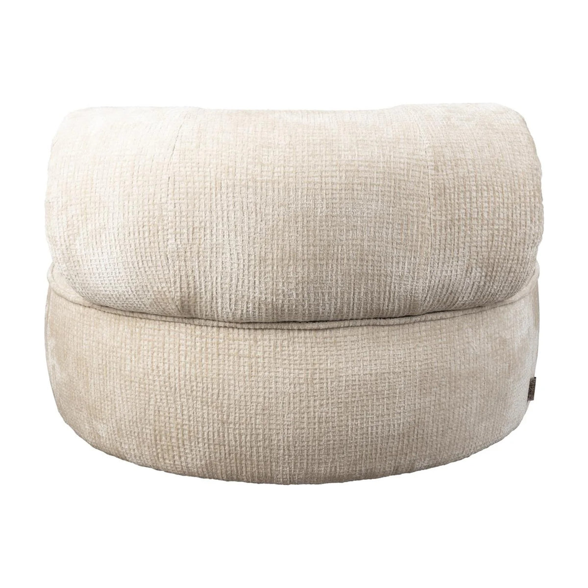 Lounge Chair Tilbury Natural Beige Domestica – Back View on White
