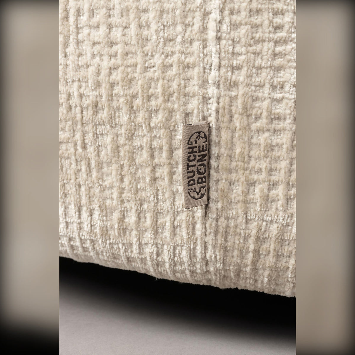 Lounge Chair Tilbury Natural Beige Domestica – Label and Upholstery Detail