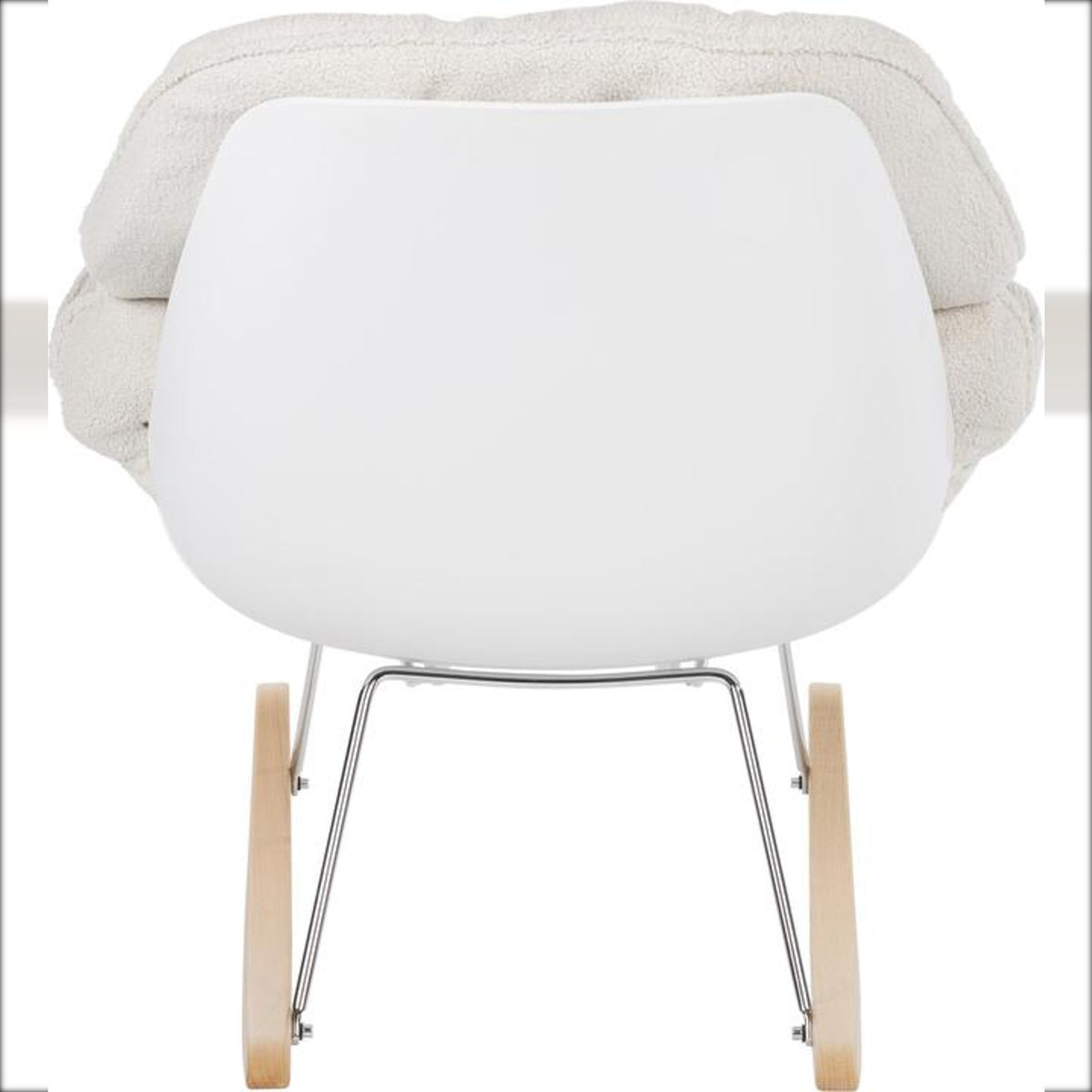 Lounge Chair Rocky Off White Domestica – Back View on White