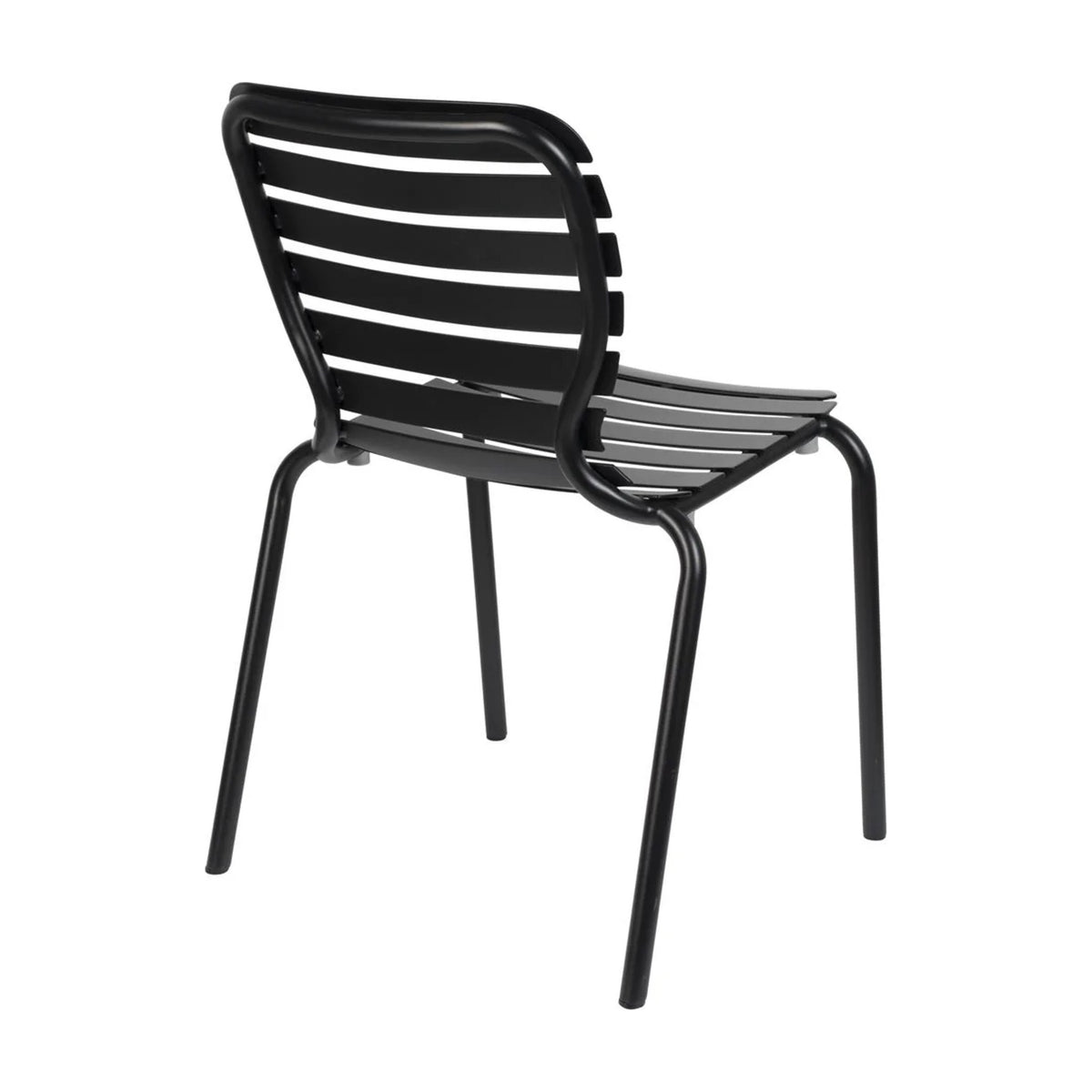 Garden Chair Vondel Black Domestica – Back Three Quarter View on White