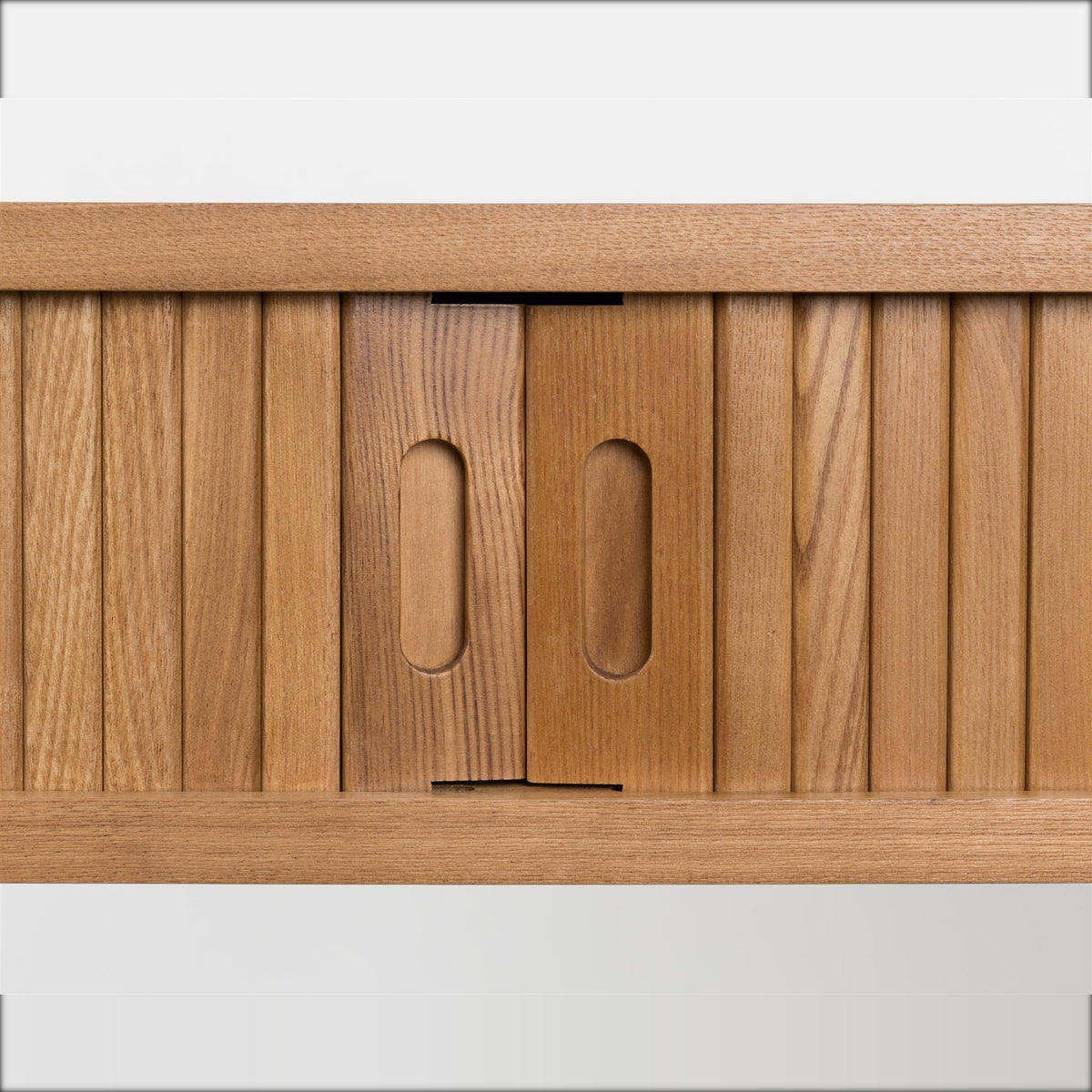 Console Table Barbier Natural Domestica – Tambour Door Handles Close-up