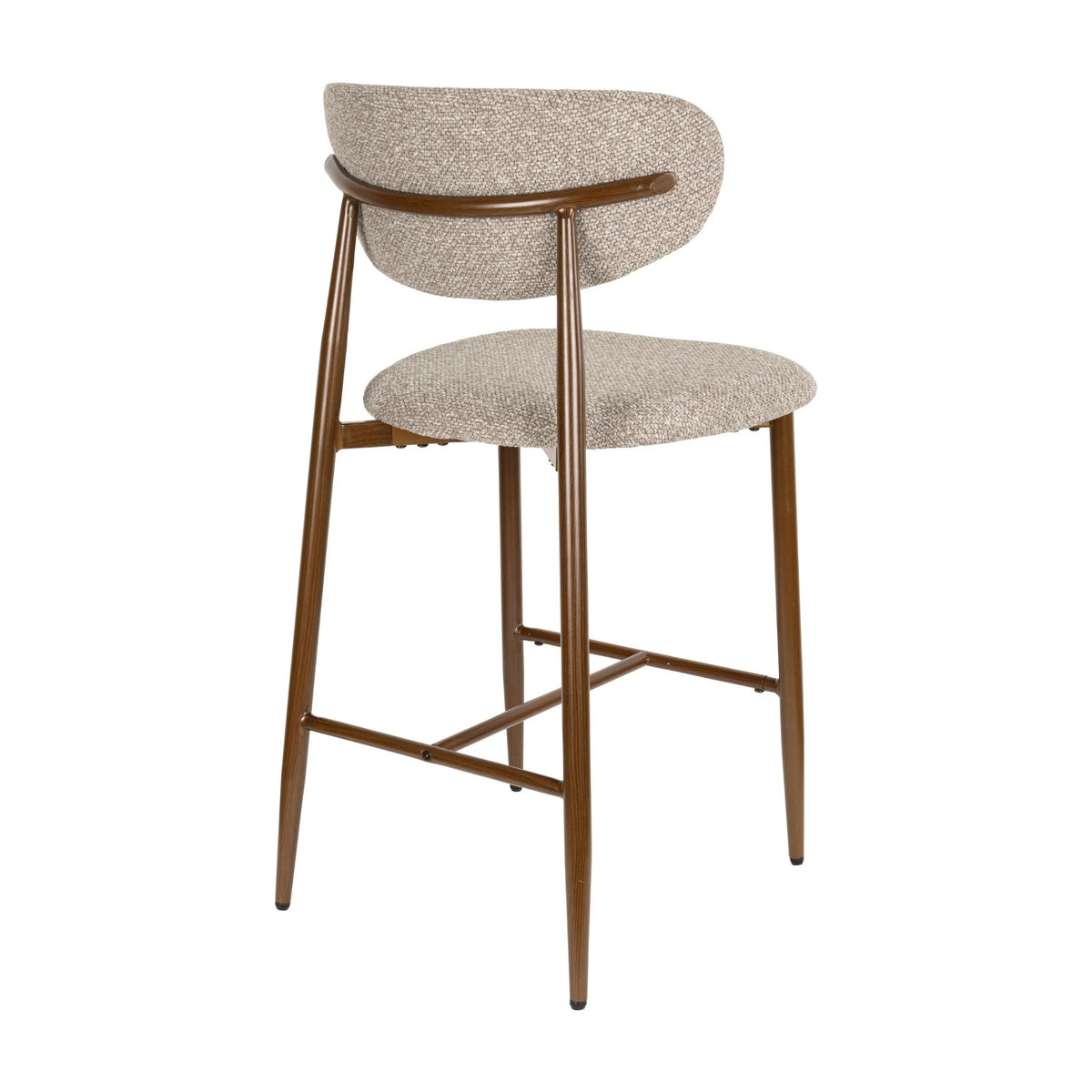 Counter Stool Noor Brown Domestica – Back Three Quarter View on White