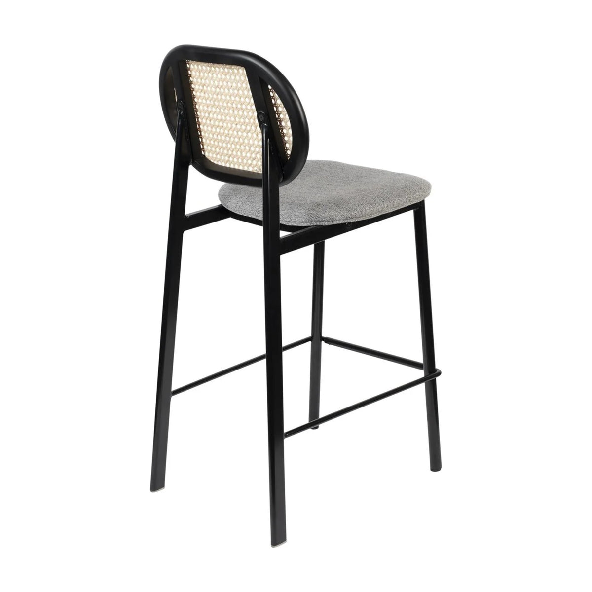 Counter Stool Spike Natural Grey Domestica – Back Three Quarter View