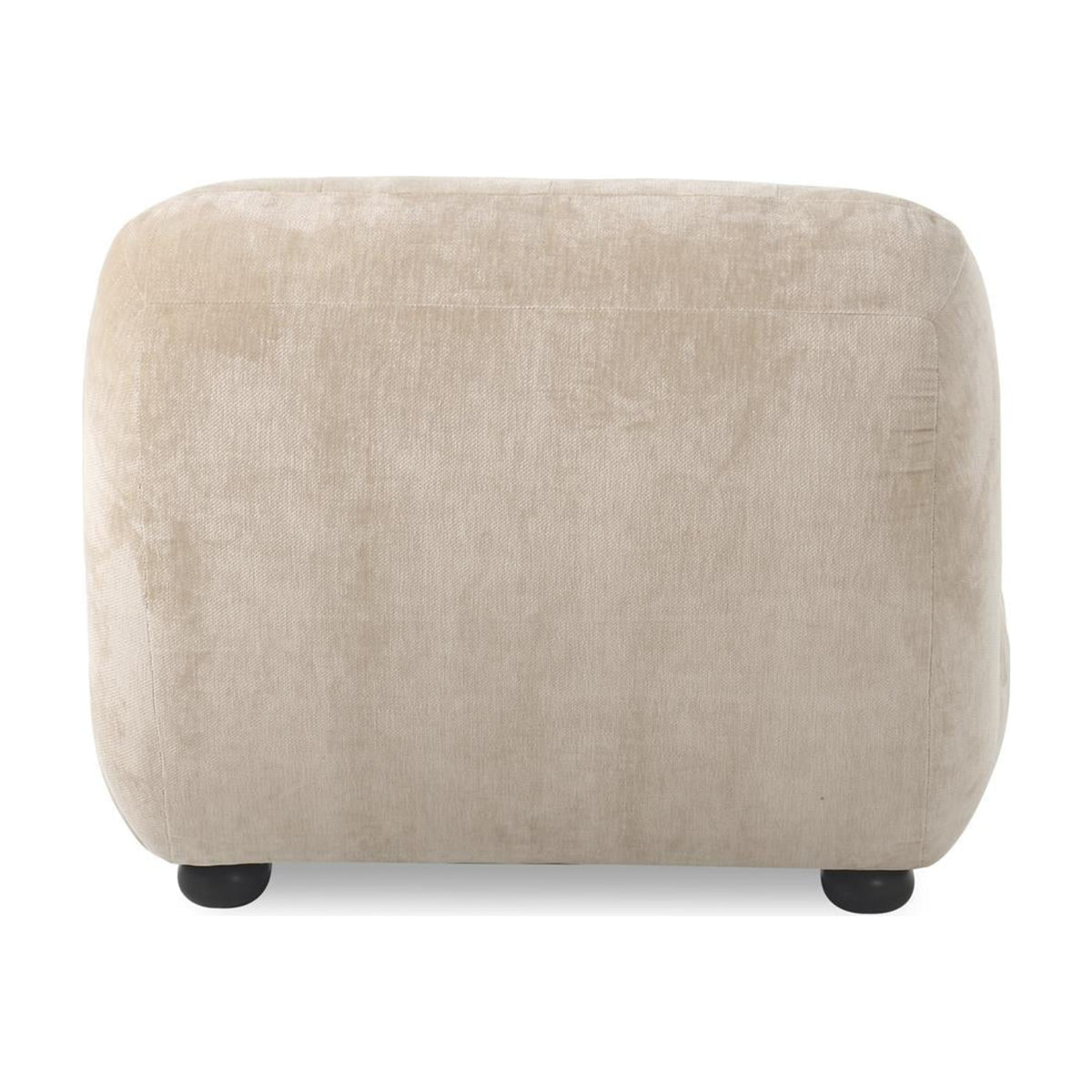 Lounge Chair Wyatt Velours Beige Domestica – Low Back View on White